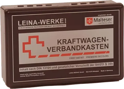 Produktbild von LEINA KFZ Verbandkasten Unser Bester Inhalt DIN 13164 schwarz