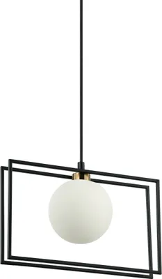 Immagine prodotto di Lampada a sospensione Grosetta bianco e nero 1xG9x25W in vetro, dimensioni: 94x30x10 cm, IP20, Italux