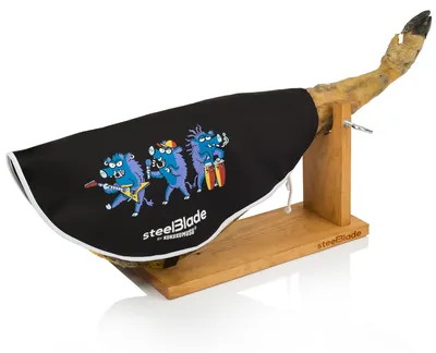 Schinkenhaube T-404 Jabarock, 50% Baumwolle, 55 cm, schwarz-weiß