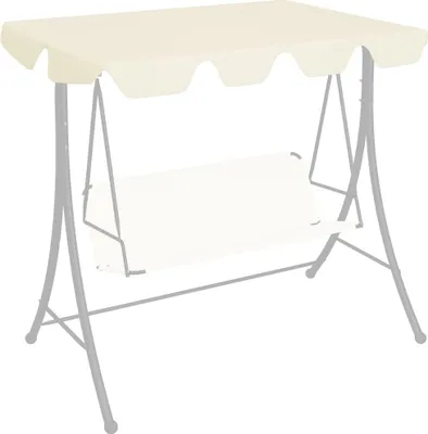 Produktbild von The Living Store Ersatzdach für Hollywoodschaukel Creme 188/168x110/145 cm