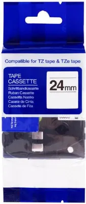 Image de Ruban adhésif compatible TZE-FX651 (impression noire/dossier jaune)
