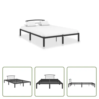 Immagine prodotto di The Living Store Struttura letto in metallo nero 120x200 cm