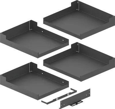 Produktbild von Peka Einhängetablar Set Liro 600 Liro Magic Corner Comfort - Boden Apothekerschrank, Stahlblech pulverbeschichtet anthrazit 6-tlg.