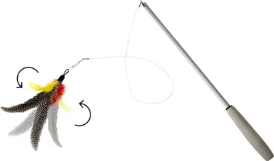 Immagine prodotto di Canna da pesca per gatti Karlie Twisty con molla Allungabile 40-112 cm