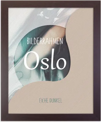 Produktbild von Bilderrahmen Oslo - 25x90 cm, Eiche dunkel Nachbildung, 1 mm Kunstglas klar