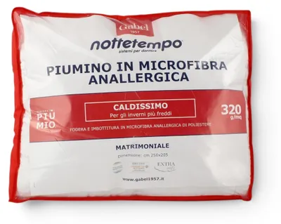 Immagine prodotto di Piumino in microfibra - 250 x 205 cm - Poliestere - Bianco