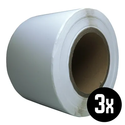 Produktbild von DULA Etiketten - Kompatibel mit Zebra 86x125mm - Weiß - Permanent - 3 Rollen - 500 Etiketten pro Rolle - Kern 76mm