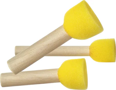 Produktbild von VBS Schwamm-Stupfpinsel, 3er-Set, Ø 10, 20 u . 30mm