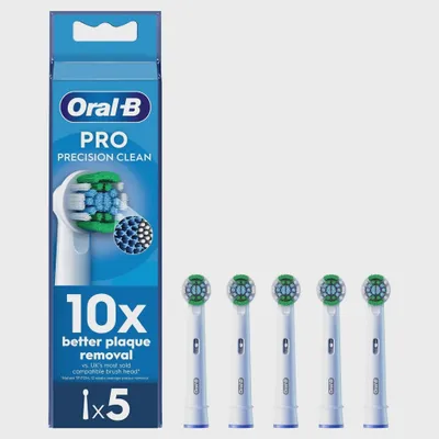 Obrázek produktu pro Hlavice zubního kartáčku Precision Clean, balení 5 kusů, vhodné pro Oral-B