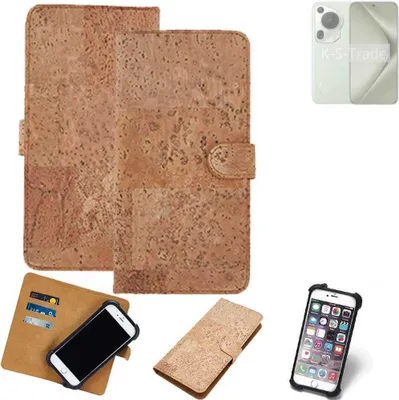 Produktbild von K-S-Trade Hülle kompatibel mit Huawei Pura 70 Pro+  Kork Handyhülle Cover  Schutzhülle TPU Case Bumper in Hellbraun, (1x)