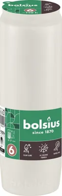 Produktbild von Füllung Bolsius, 110 h, 342 g, 57 x 177 mm, für Grableuchte, weiß, Öl