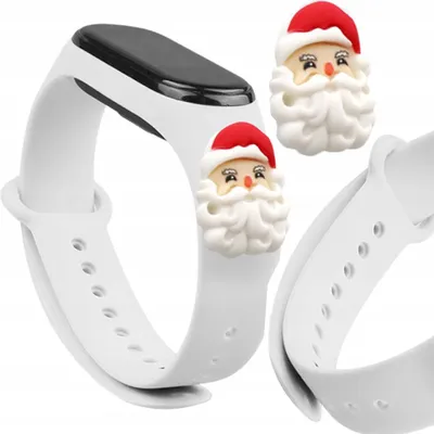 Immagine prodotto di Cinturino Xmas Band per Xiaomi Mi Band 4 / Mi Band 3 Natale Silicone Strap Bracciale bianco (Santa)