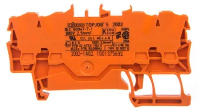 Imagen del producto de WAGO 2002-1402: Borne de conexión pasante para 4 conductores, sección de 0.25 - 2.5 mm