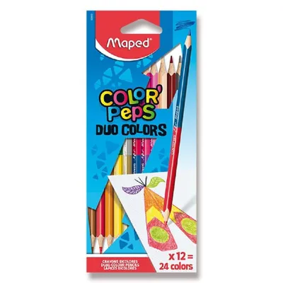 Immagine prodotto di Maped M829600 Matita colorata Color'Peps Duo, confezione da 12 matite bicolori assortite