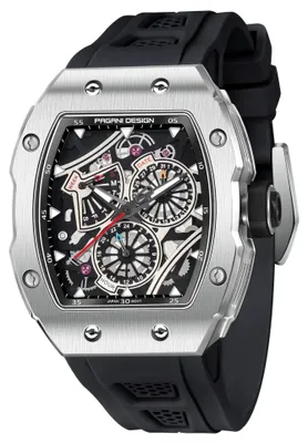 Produktbild von Herrenuhr Pagani Design Tussah, Mechanisch, Edelstahl, Schwarz