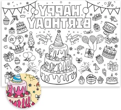 Obrázek produktu pro Barevné umělecké plátno pro tvoření a doodle art – pro chlapce i dívky, narozeninové oslavy – 80 x 100 cm