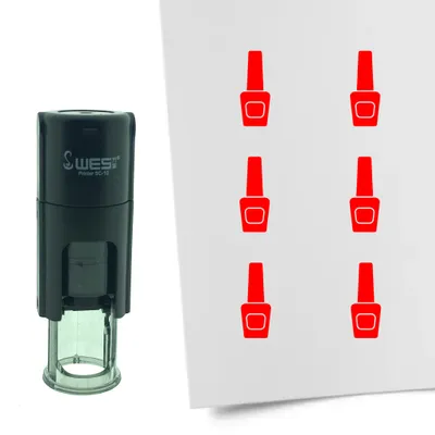 Produktbild von CombiCraft Selbstfärbender Stempel 'Nagellack' in der Farbe Rot, Ø10mm