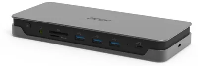 Produktbild von Acer USB Type-C Gen 1 Dock, Kabelgebunden, USB 3.2 Gen 1 (3.1 Gen 1) Type-C, 10,100,1000 Mbit/s, Grau, SD, Kensington