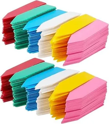 Productafbeelding van Solidchoice - 1200 Stuks Plastic Plantenlabels in 6 Kleuren voor Tuin en Kwekerij