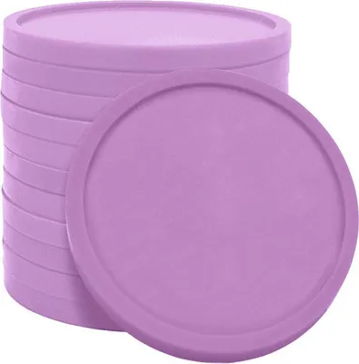 Image de Jetons de buvette en plastique recyclé CombiCraft violet pastel - Ø29 mm - 500 pièces