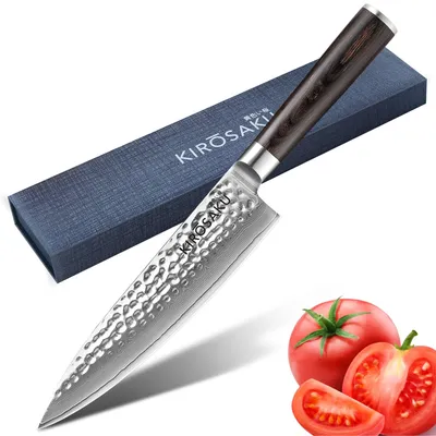 Damastmesser 20 cm – scharfes Küchenmesser aus AUS-10-Stahl