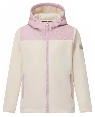Productafbeelding van Regatta - Hybride jas "Myla" voor kinderen, model RG13571 (maat 140) (poederpaars/licht vanillegeel)