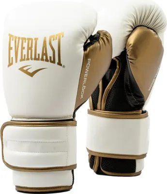 Zdjęcie produktu dla Rękawice treningowe Everlast Powerlock 2r, białe/złote 14oz