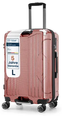 Produktbild von 4FLY Aluminium-Rahmen Hartschalen Reisekoffer L 68 cm (69L) aus PC+ABS – mit TSA-Schloss, 4 Spinner-Doppelrollen, Reisegepäck