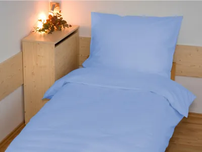Produktbild von Leinen Baumwolle Französisch UNI 240x220,70x90 hellblau