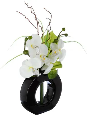 Produktbild von Vase künstliche orchideen keramikvase h44cm  - Atmosphera créateur d'intérieur