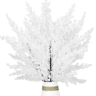 Image de 3 branches de sapin artificielles - Branches enneigées pour la décoration de Noël