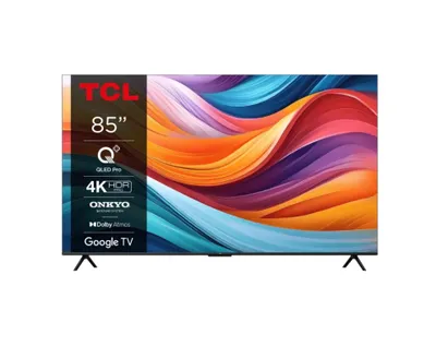 Obrázek produktu pro TCL T7B 85T7B, 2,16 m (85"), 3840 x 2160 px, QLED Pro, Smart TV, Wi-Fi, Titanová
