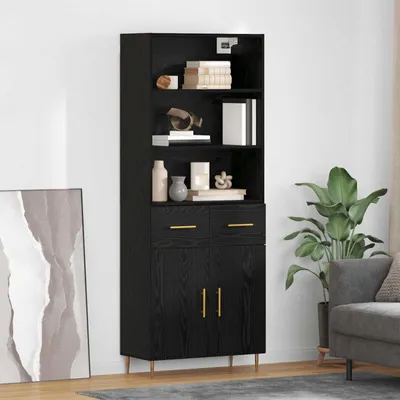 Zdjęcie produktu dla vidaXL Deska wysoka czarny dąb 69,5 x 34 x 180 cm materiał drewnopochodny