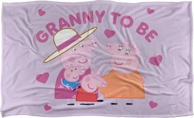 Produktbild von Peppa Pig - Decke "Granny To Be" TV19293 (Einheitsgröße) (Weiß)