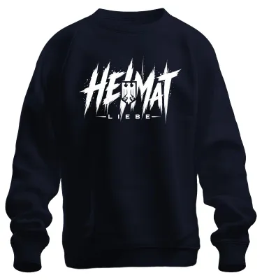 Zdjęcie produktu dla Heimat, Liebe, Deutschland, Bundesadler, deklaracja, sarkazm, bluza, sweter, granatowy, rozmiar L