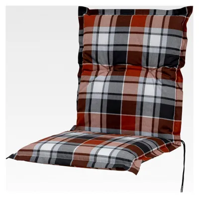Produktbild von Polsterauflage Niederlehner Neckar terrakotta-grau-weiß kariert 98x48x8 cm