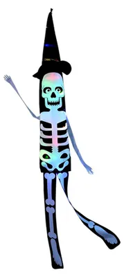 Produktbild von Halloween-Totenkopf-Windsack-Dekoration, Halloween-Dekorationslichter Totenkopf-Skelett-Laternen