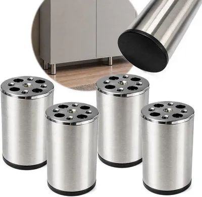 Obrázek produktu pro Nábytek nohy 50 mm - Nerezová ocel - Snadná instalace - Bezpečná a pevná - Homevero