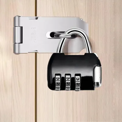 Produktbild von 2 Stück Zahlenschloss Vorhängeschloss, Kofferschloss Zahlenschloss, 3-stellig, Zurücksetzbar, Zinklegierung für Schule, Gym Locker, Garage, Gatter, Schwarz