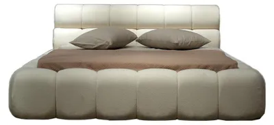 Obrázek produktu pro Bett Stylisch Doppelbett Weiß Bettgestell Polsterbett Schlafzimmer 200x200