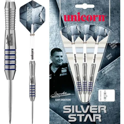 Produktbild von Unicorn Gary Anderson Silverstar 80% P3 - Steeldarts