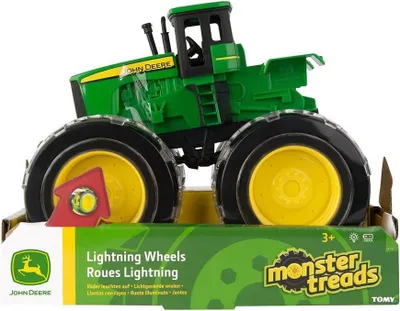 Image de TOMY John Deere Monster tracteur roues lumineuses 46434