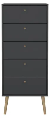 Immagine prodotto di Calicosy - Comò 5 cassetti con gambe in legno H120,1 cm - TARP