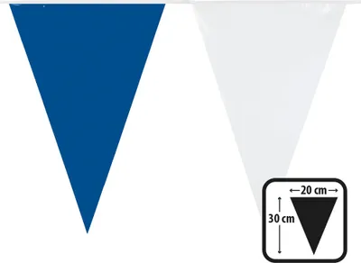 Produktbild von Wimpelkette PE 20x30cm L: 10m | Blau/Weiß