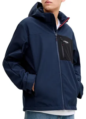 Produktbild von Jack & Jones 12289123_2078_L, Windbreaker-Jacke, Uni, Erwachsener, Reißverschluss, Polyester, Blau
