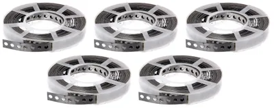 Lochband aus Edelstahl, 10 m x 17 mm, silber