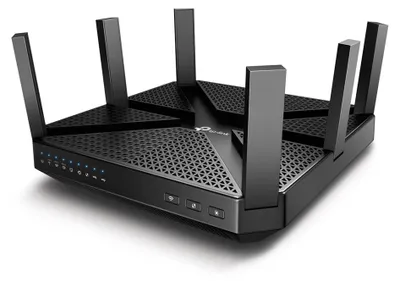 Produktbild von TP-Link Archer C4000, Wi-Fi 5 (802.11ac), Tri-Band (2,4 GHz / 5 GHz / 5 GHz), Ethernet/LAN, Schwarz, Tabletop-Router