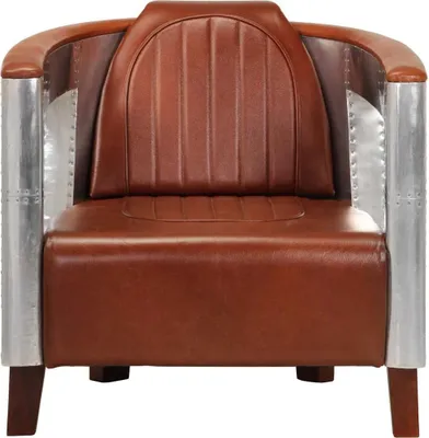 Obrázok produktu pre vidaXL Pilotné kreslo Brown Real Leather