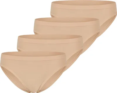 Produktbild von sloggi 4er Pack GO Sense Slip High leg Slip im modernen puristischen Design, Super weich und komfortabel, Mit kleinem Heatseal Markenschriftzug über dem Beinabschluss beige XL