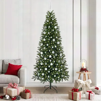 Obrázek produktu pro vidaXL Umělý vánoční stromek s 300 LED diodami zelený 210 cm PE a PVC